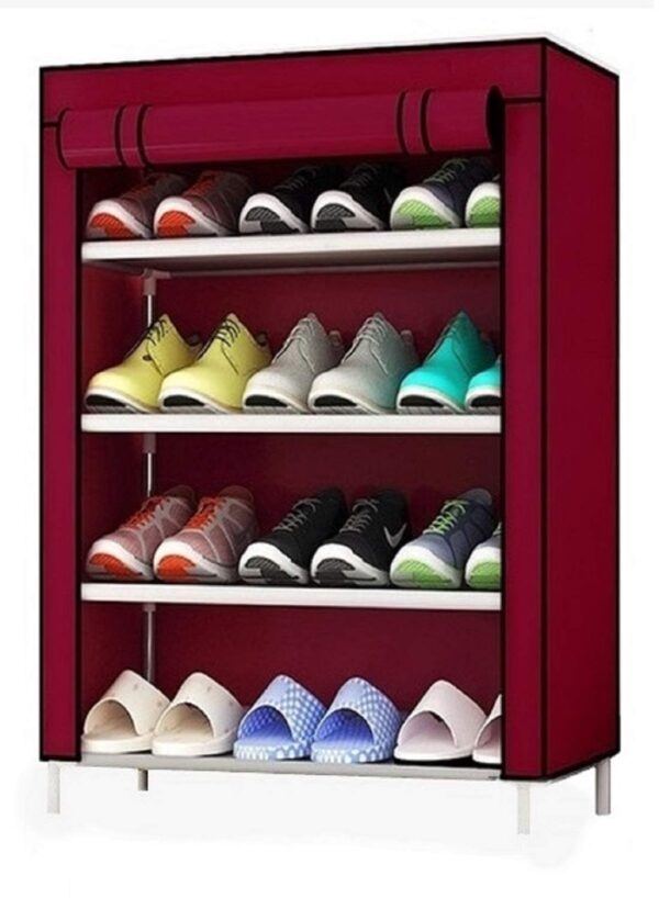 Shelves Collapsible Metal Shoe Rack
